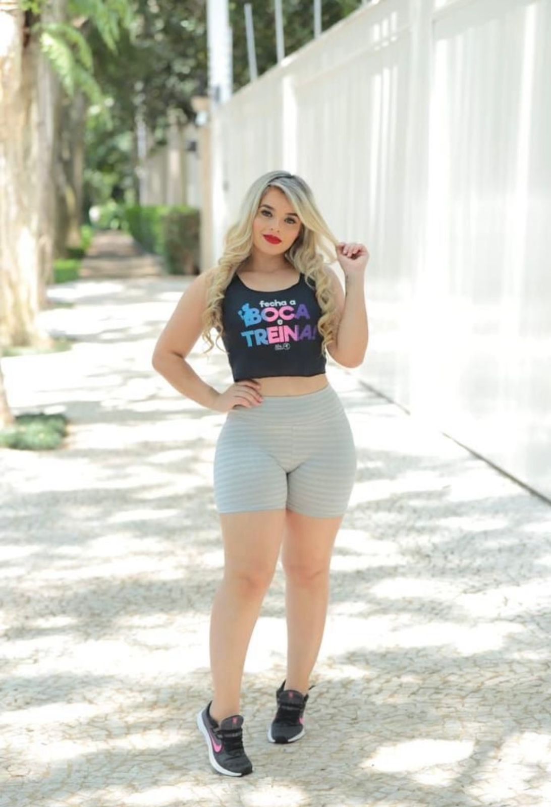 Short Feminino de Academia em Poliamida em 3D