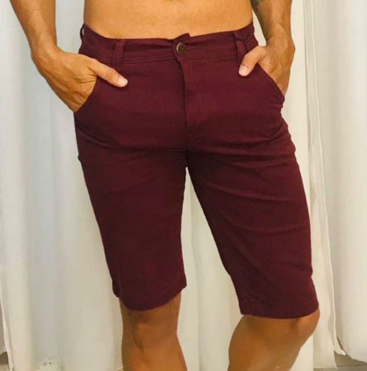 Bermudas Masculinas em Sarja Plus Size