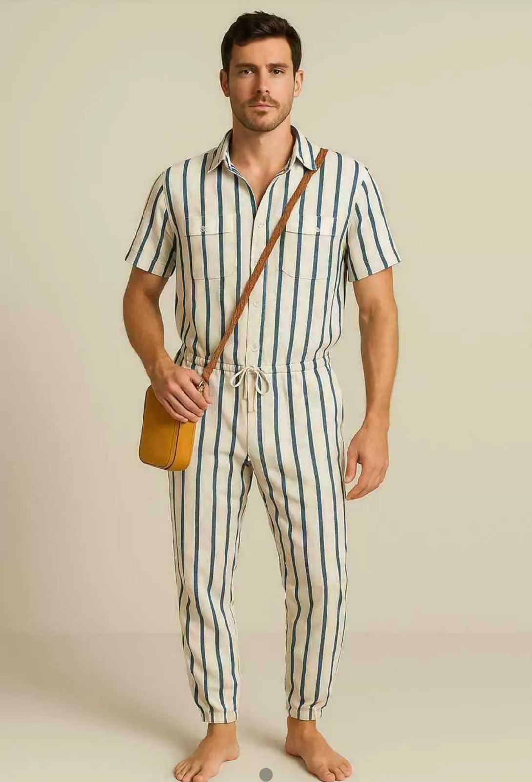 Macacão Longo Listrado Masculino