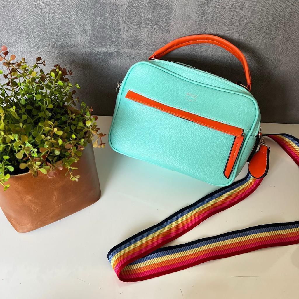 Bolsas Tiracolo Coloridas com Alça Transversal Colorida