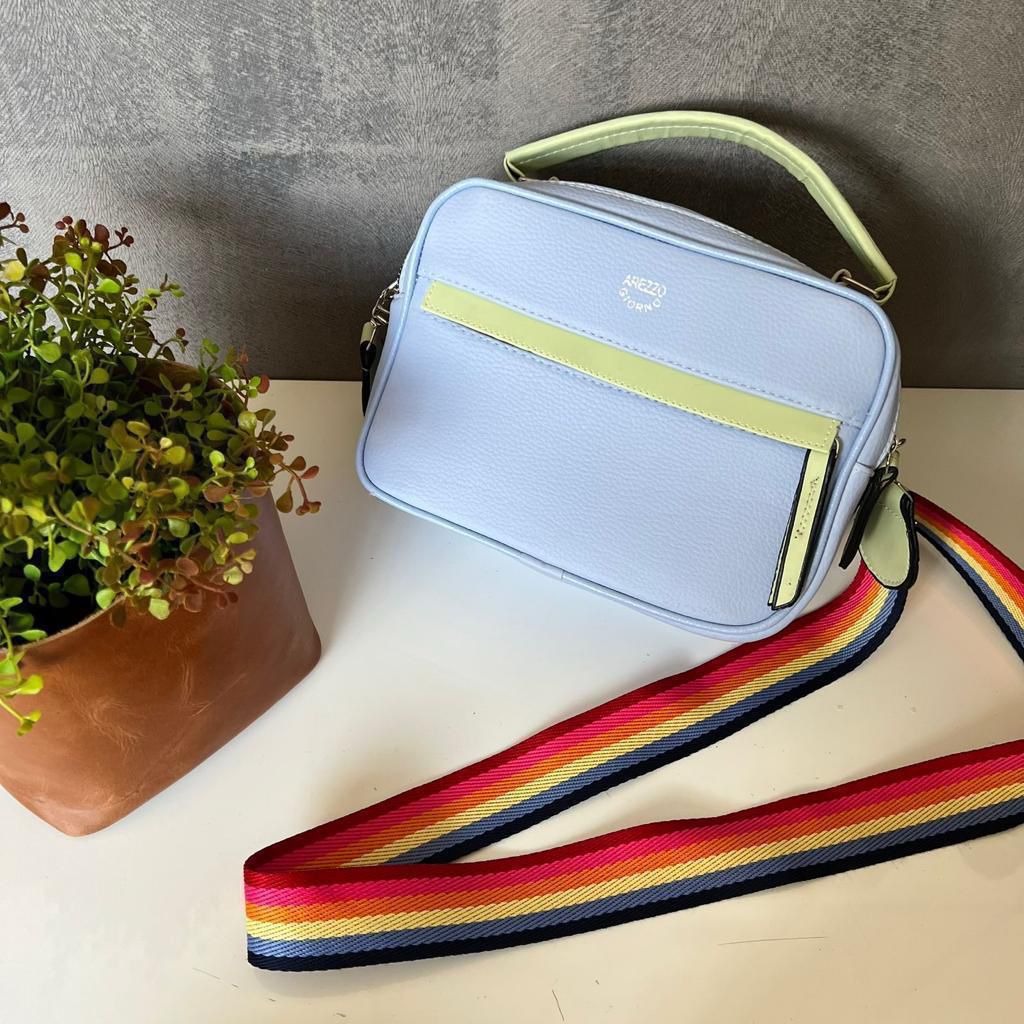 Bolsas Tiracolo Coloridas com Alça Transversal Colorida