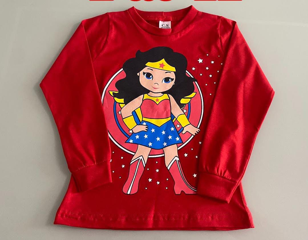 Camisetas Manga Longa Infantil de Personagens