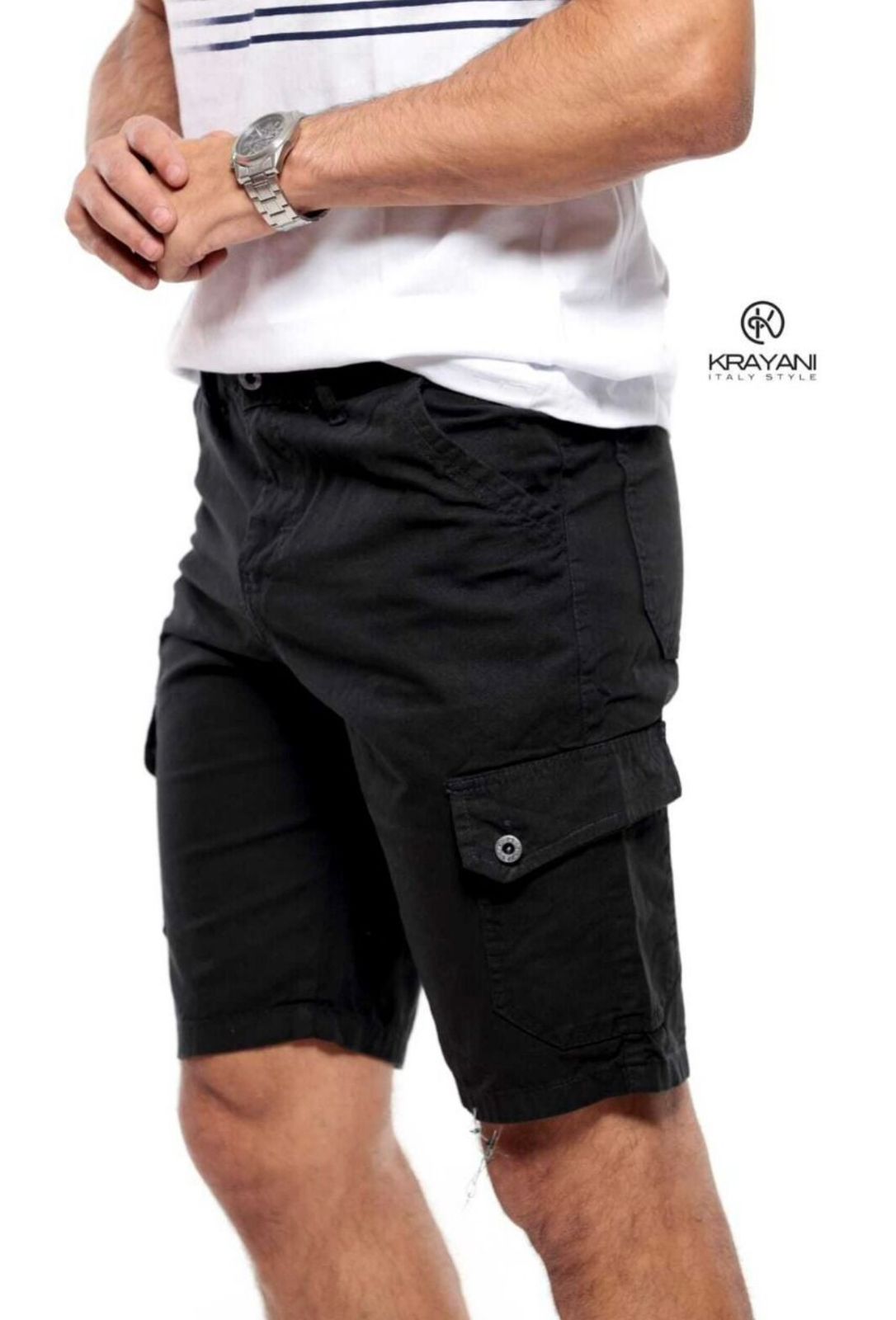 Bermudas Masculina Cargo em Sarja