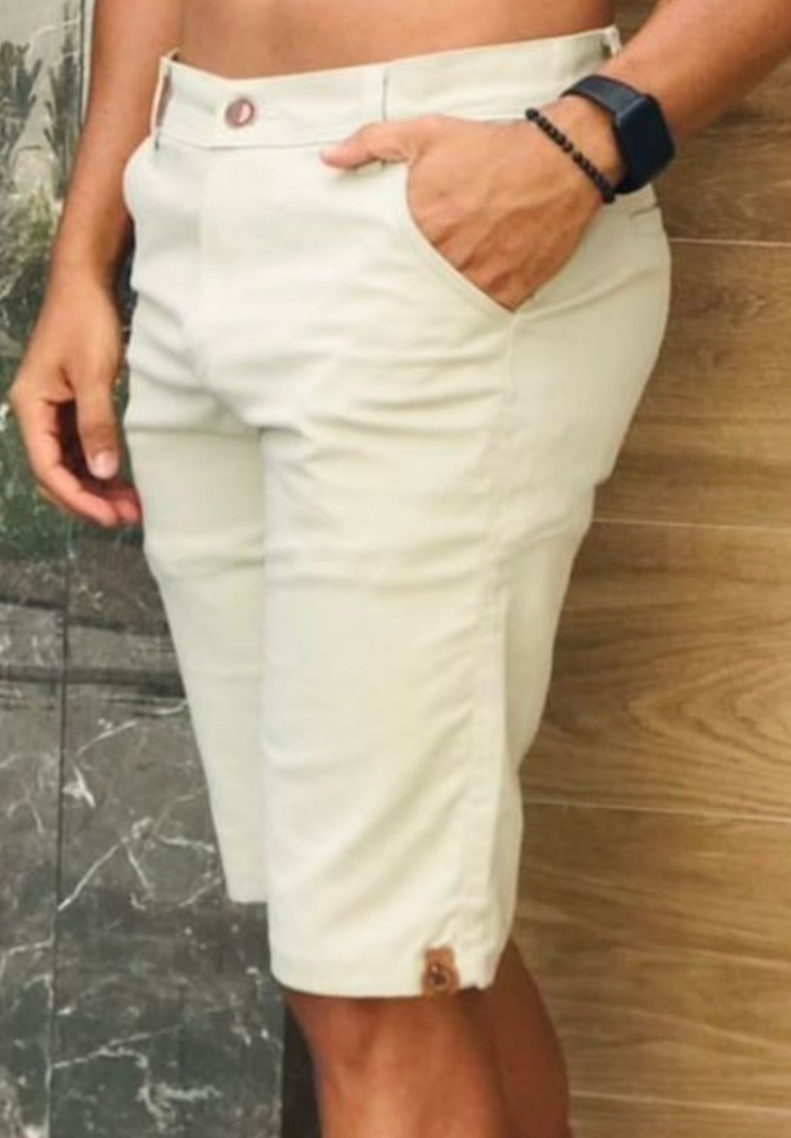 Bermudas Masculinas em Sarja Plus Size
