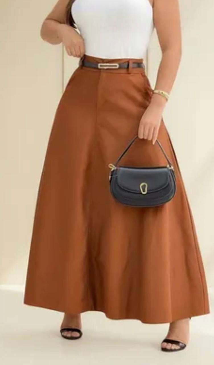 Saia longa de Alfaiataria com Cinto