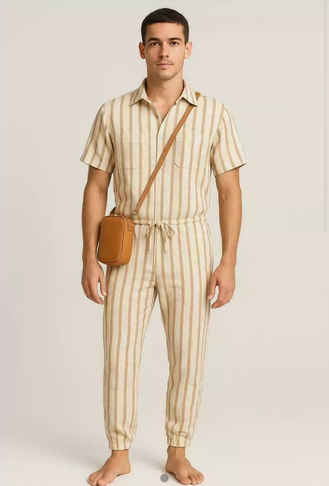 Macacão Longo Listrado Masculino