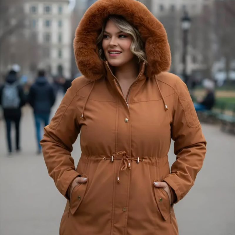 Parkas Femininas Peluciadas com Capuz