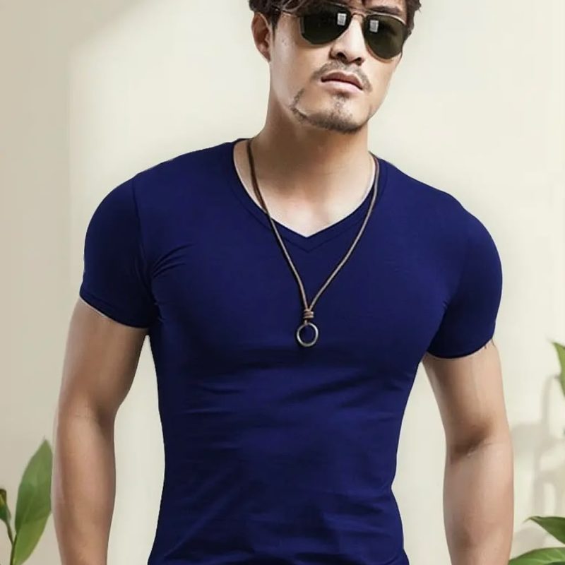 Camisetas Masculina Lisas Gola V