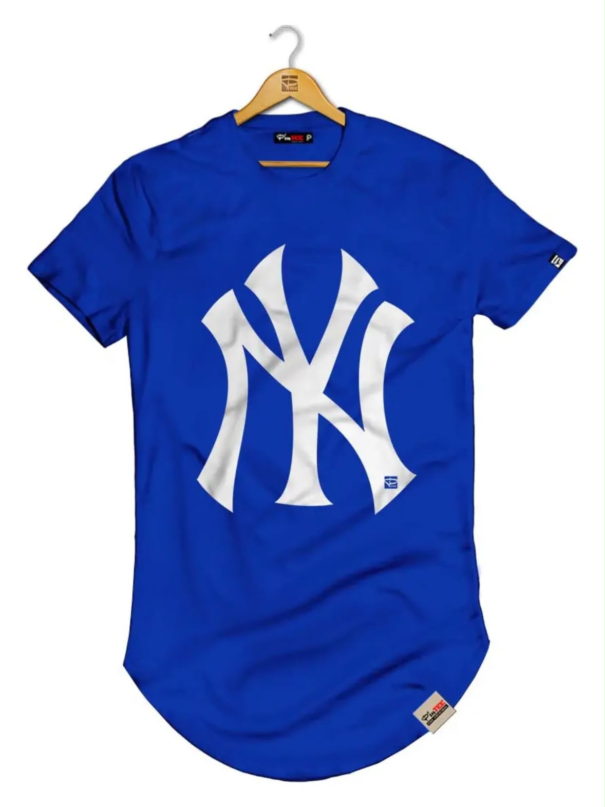 Camisetas Masculina Longline Manga Curta New York