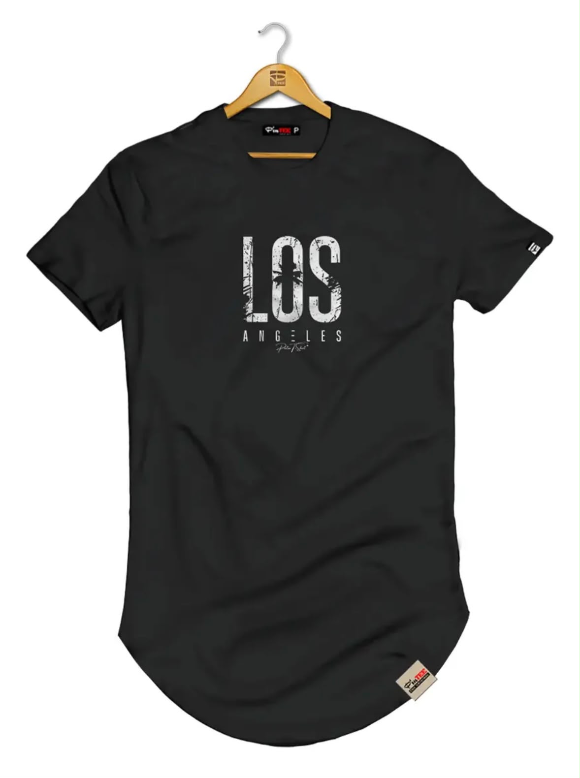 Camisetas Masculinas Longline Los Angeles - Imagem 6
