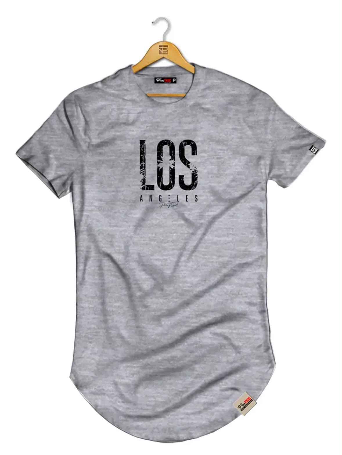 Camisetas Masculinas Longline Los Angeles - Imagem 7