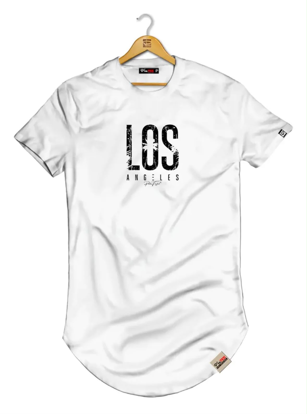 Camisetas Masculinas Longline Los Angeles - Imagem 8