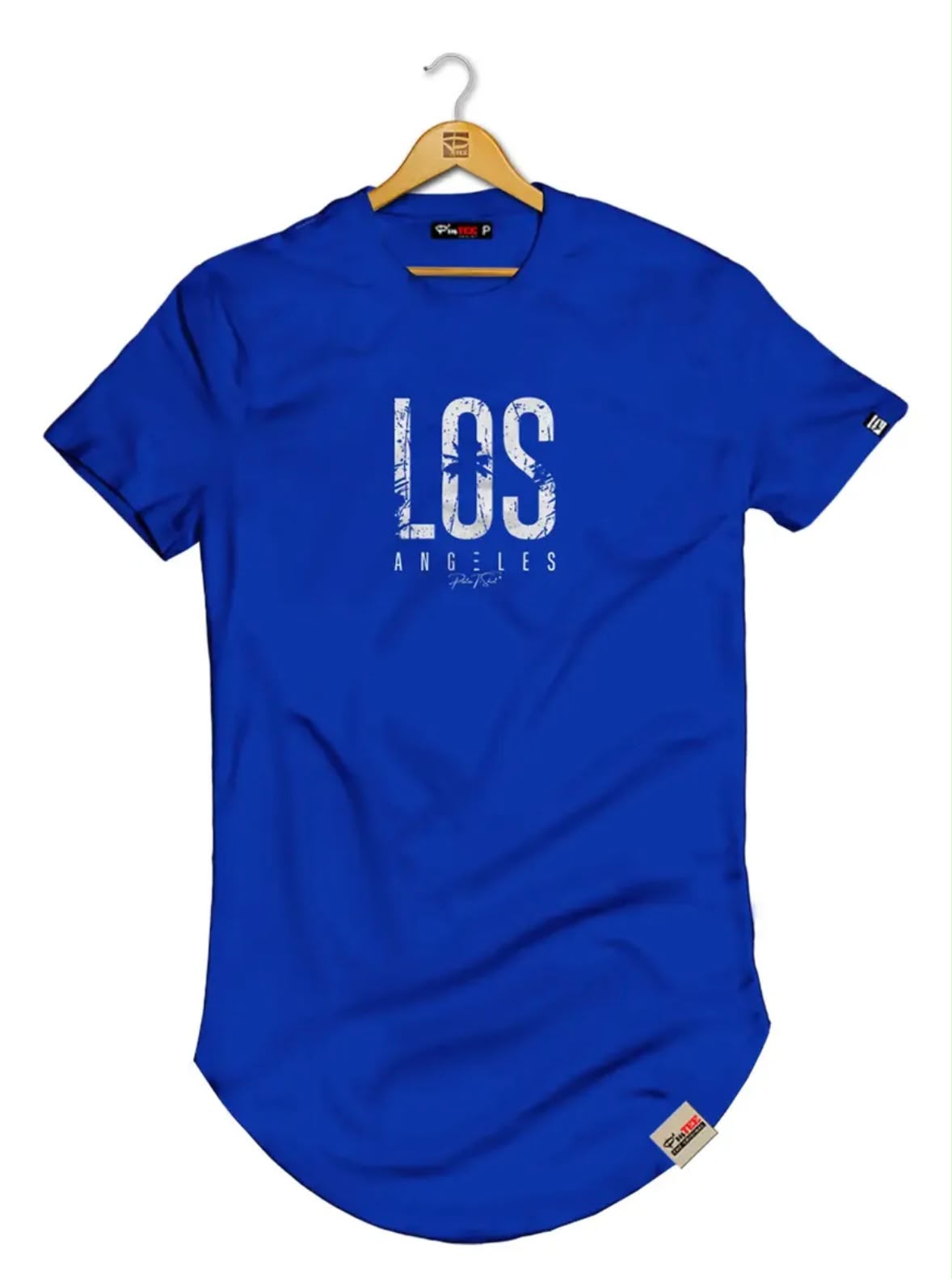 Camisetas Masculinas Longline Los Angeles - Imagem 9