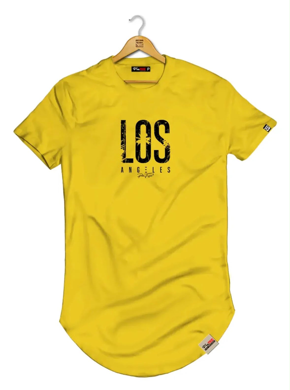 Camisetas Masculinas Longline Los Angeles