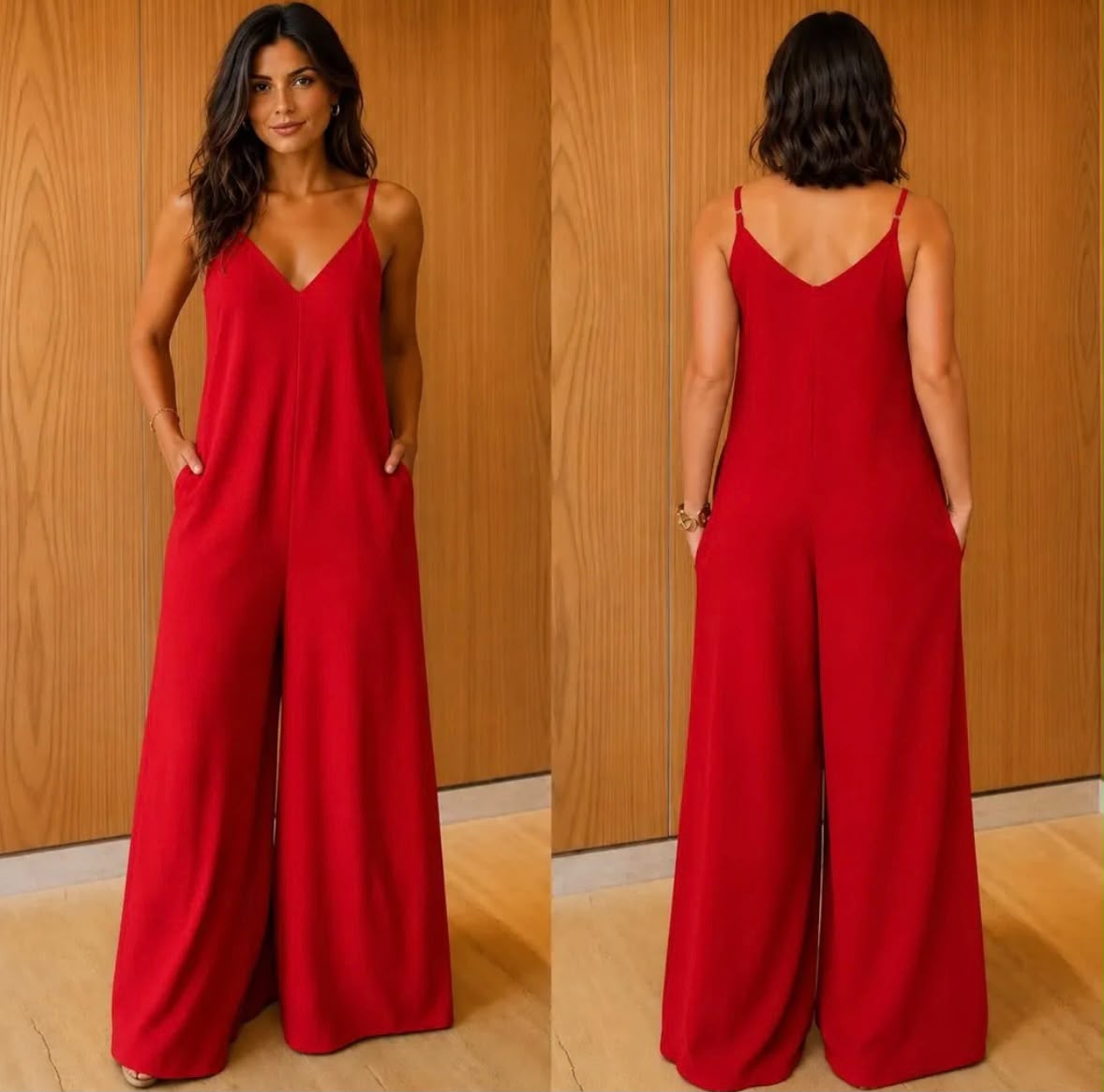 Macacão Longo Pantalona com Alças Ajustáveis - Imagem 2