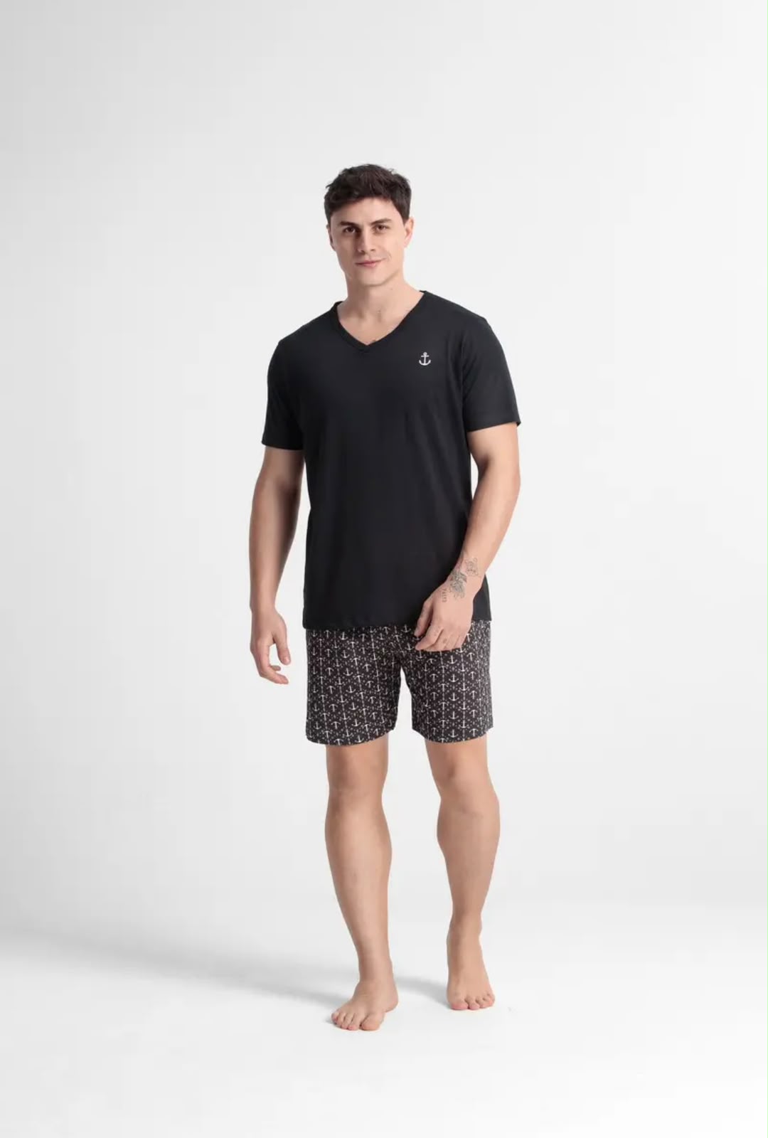 Pijamas Adultos Masculino Camiseta e Short - Imagem 2