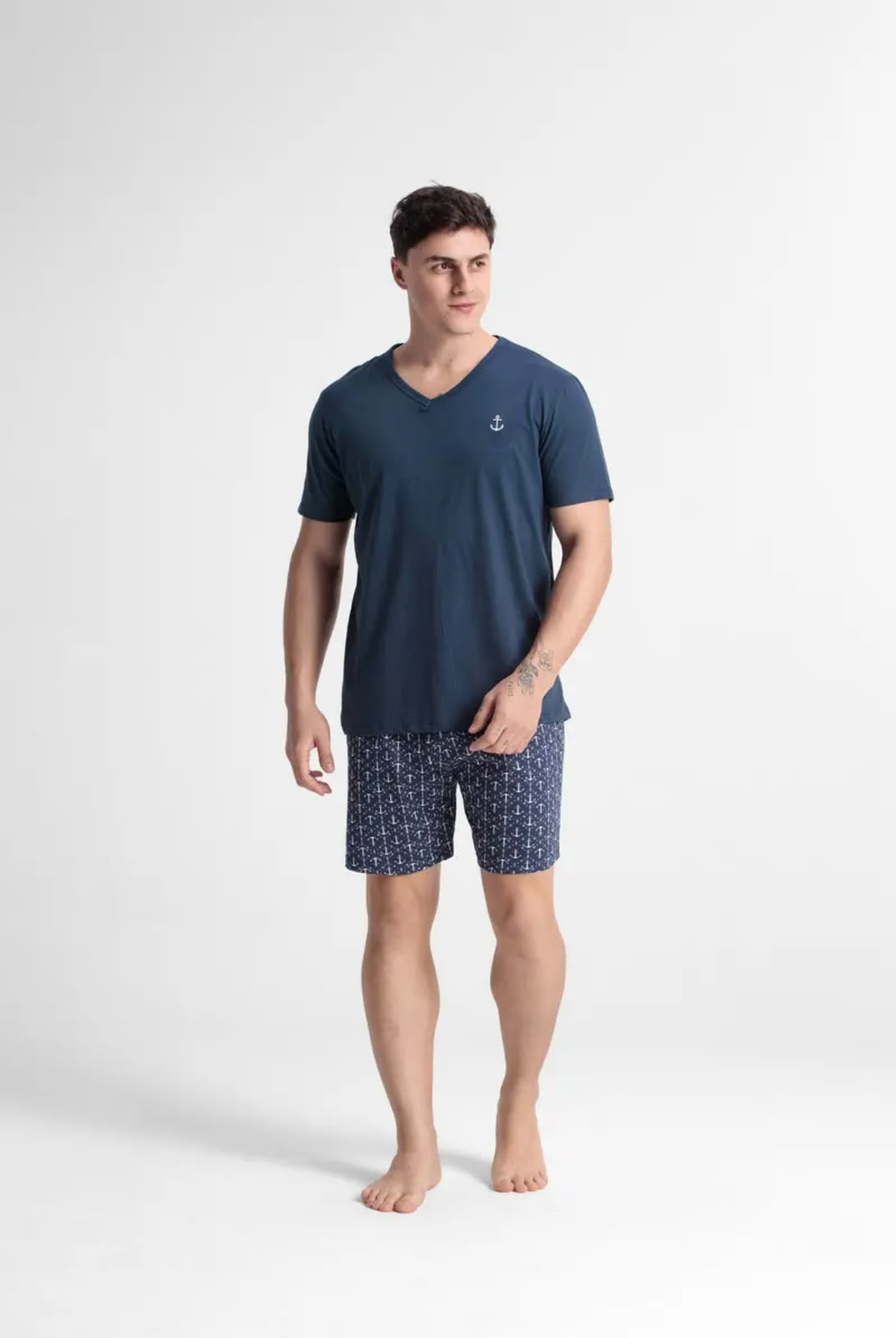 Pijamas Adultos Masculino Camiseta e Short - Imagem 3