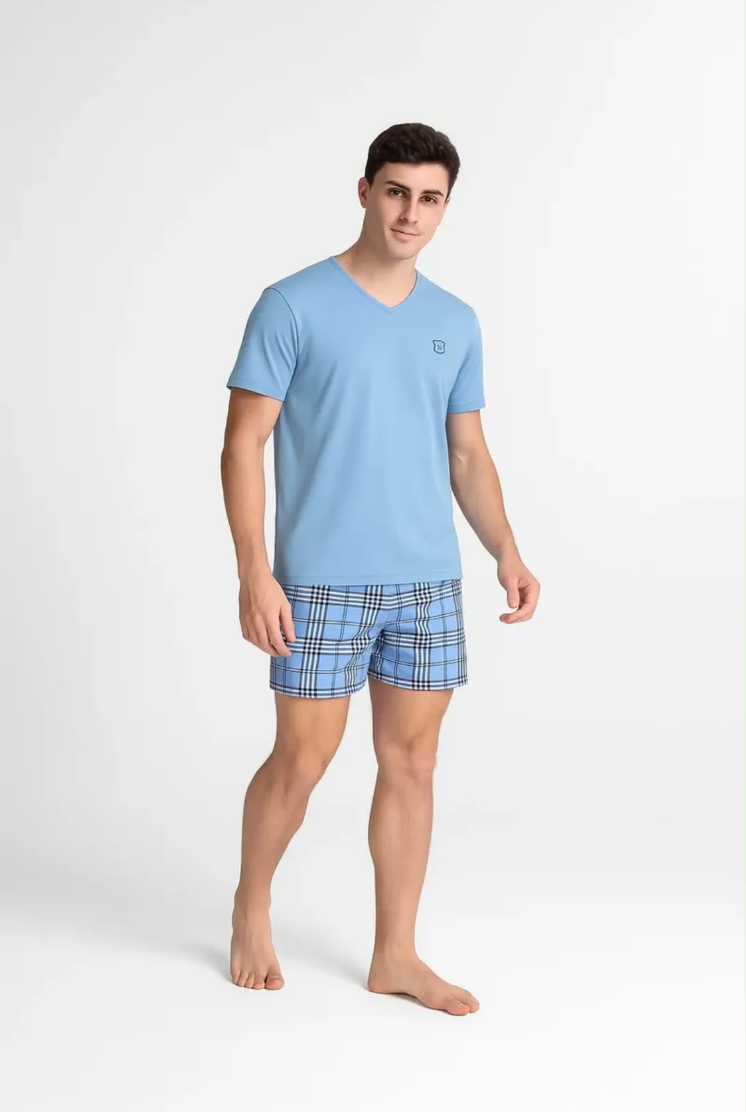 Pijamas Adultos Masculino Camiseta e Short