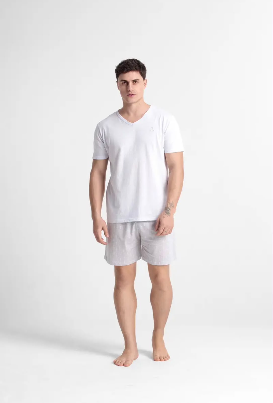 Pijamas Adultos Masculino Camiseta e Short - Imagem 6