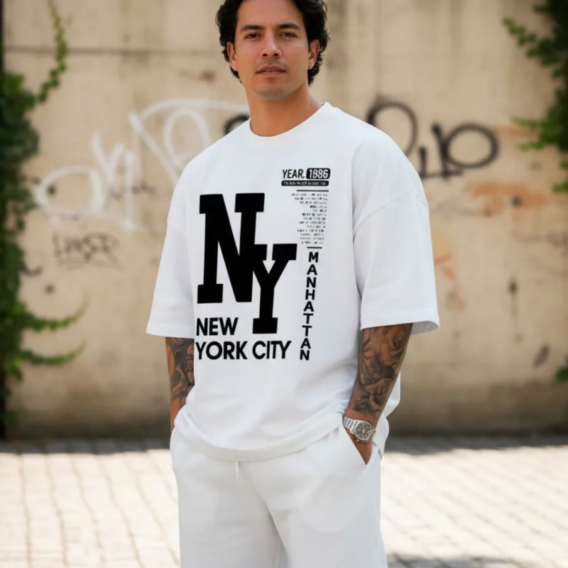 Conjuntos Masculino Camiseta e Short New York