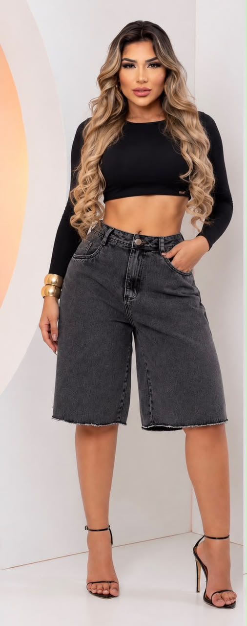Bermudas Jeans Feminina - Imagem 3