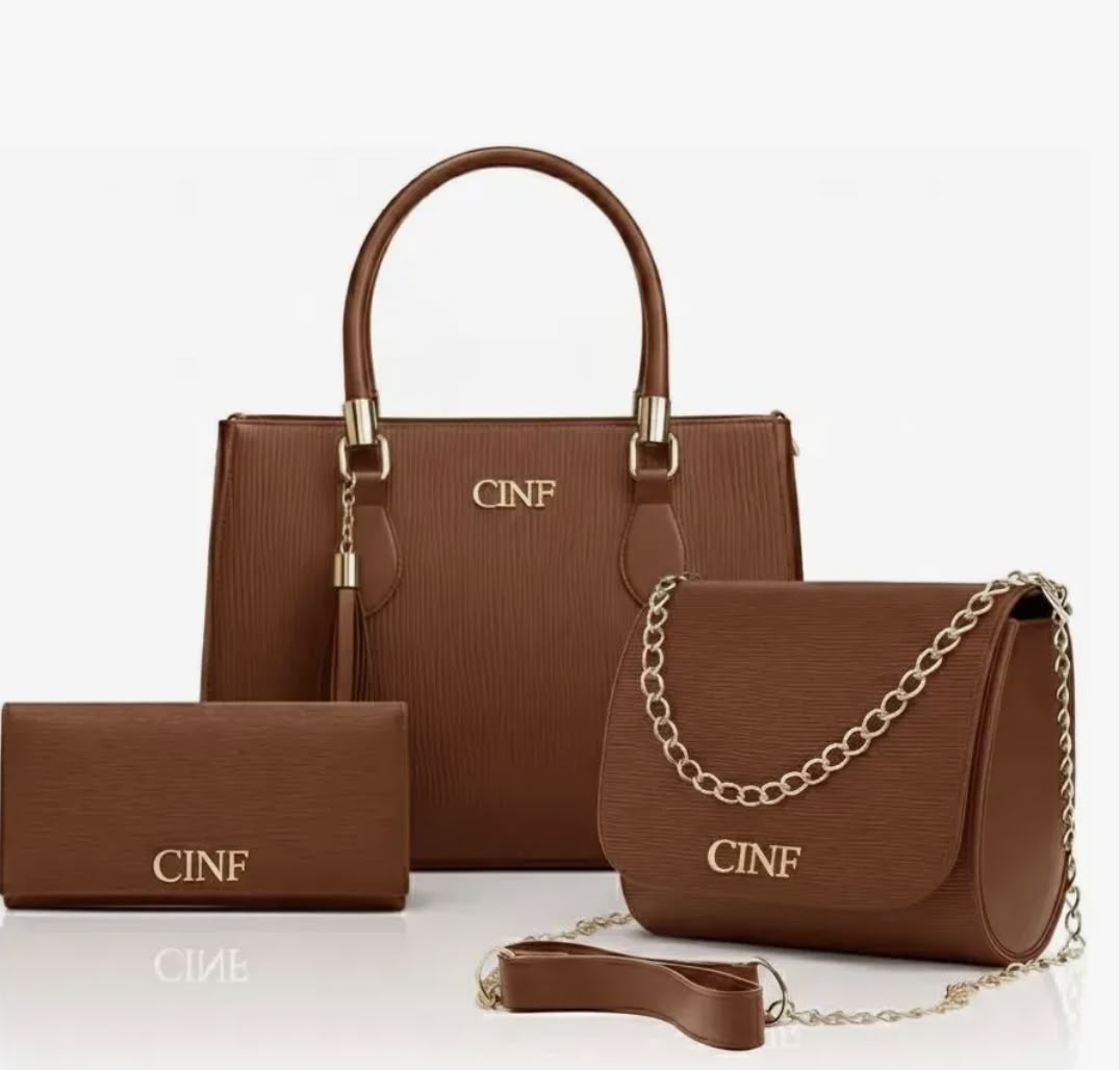 Kit de Bolsas Feminina com 3 Peças